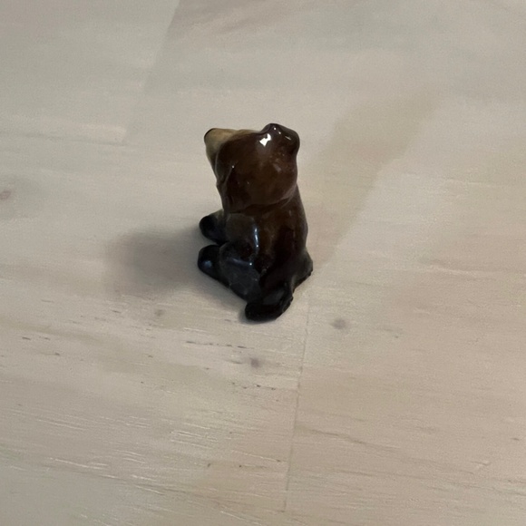 Vintage Wade Whimsies Miniature Puppy Dog Brown Mongrel Figurine - Picture 6 of 9